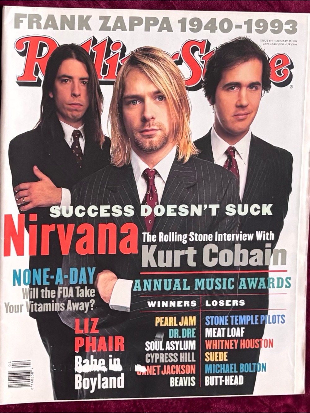 Rare Vintage Rolling Stone Magazine January 1994